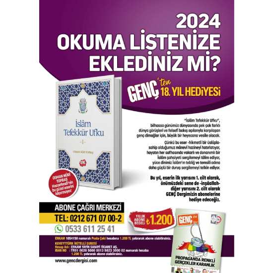 Genç Dergisi Abonelik - Yurtiçi (Türkçe)